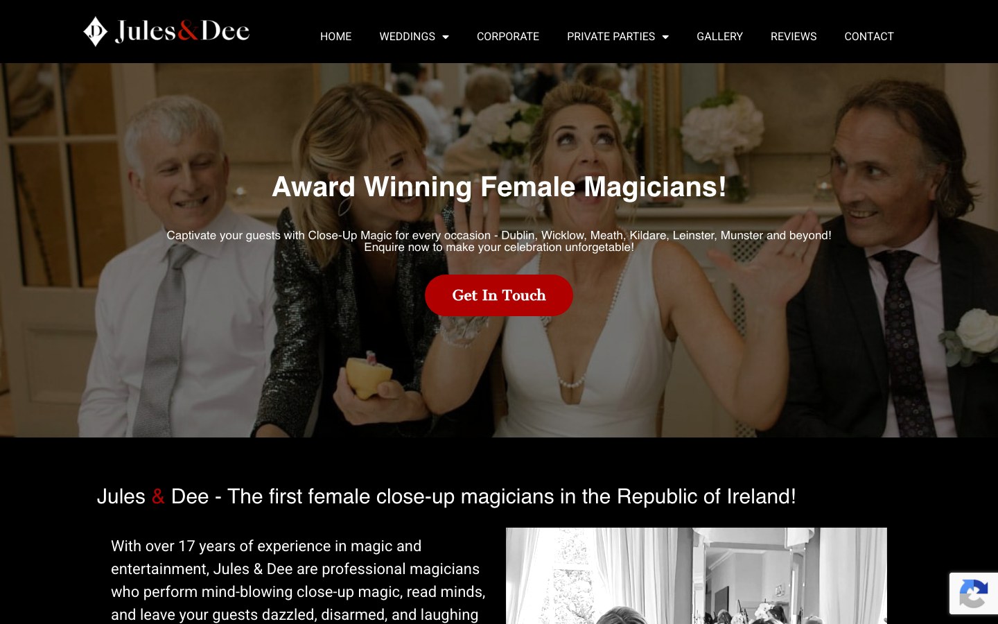 JD Magicians website and Google Ads managed by Jomoo